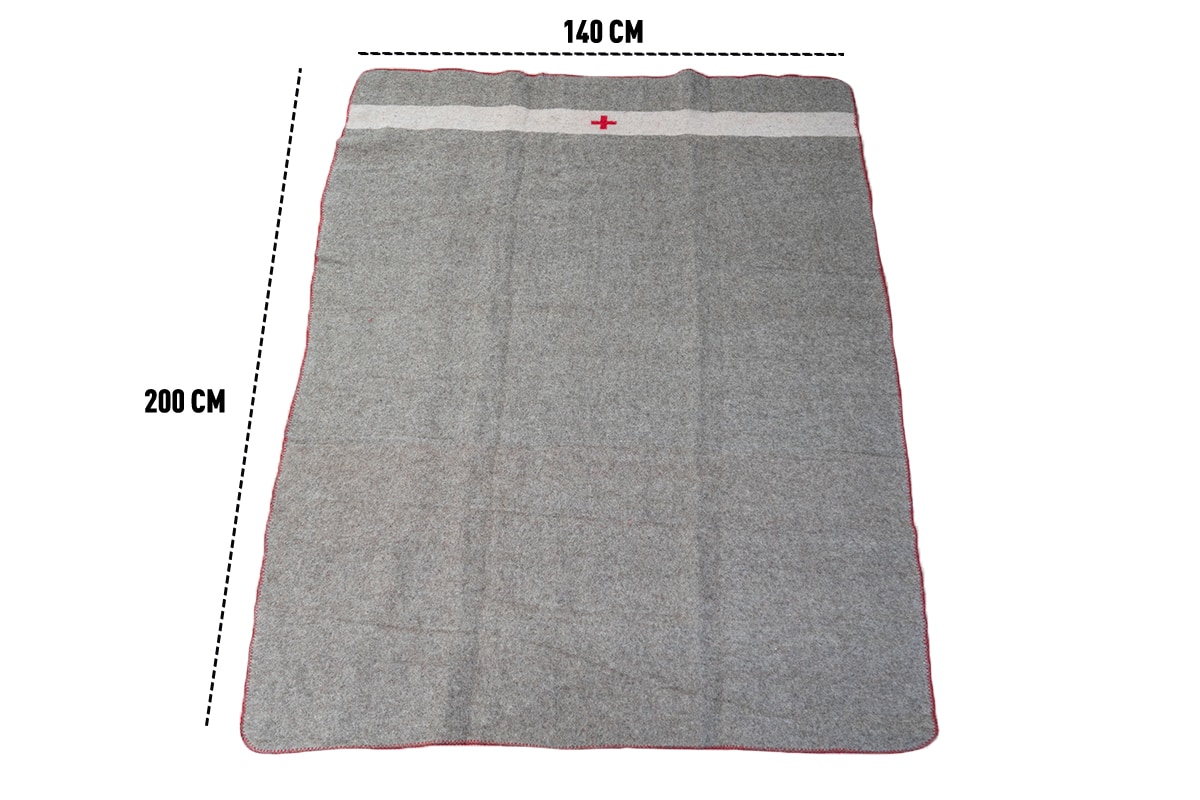 Schweizer Armeedecken Grau - 140 x 200cm (100% Wolle)