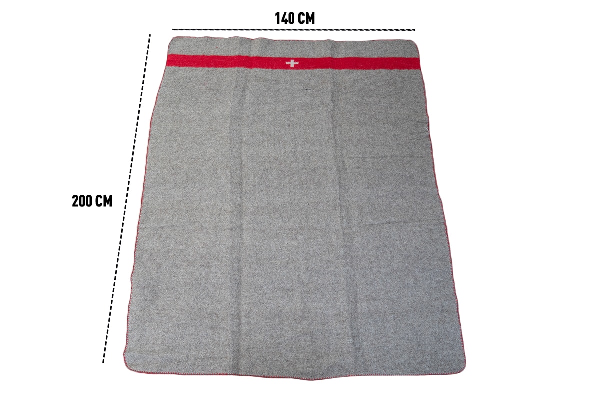 Schweizer Armeedecken Grau - 140 x 200cm (100% Wolle)